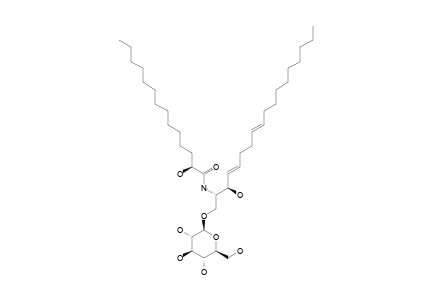 As 1 1 1 O Beta D Glucopyranosyl 2s 3r 4e 8e 2 2r 2 Hydroxy Tetradecanoylamino 4 8 Octadecadiene 1 3 Diol Spectrabase