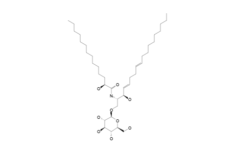 AS-1-1;1-O-(BETA-D-GLUCOPYRANOSYL)-(2S,3R,4E,8E)-2-[(2R)-2-HYDROXY-TETRADECANOYLAMINO]-4,8-OCTADECADIENE-1,3-DIOL