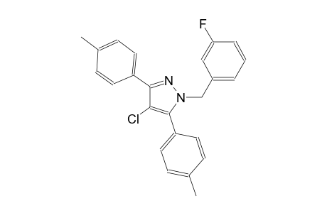 4-chloro-1-(3-fluorobenzyl)-3,5-bis(4-methylphenyl)-1H-pyrazole