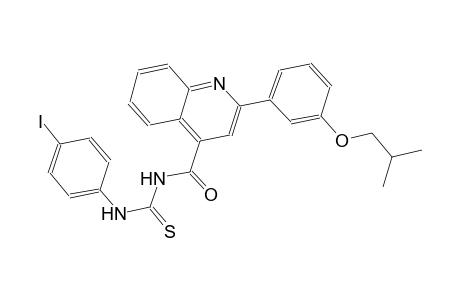 N-(4-iodophenyl)-N'-{[2-(3-isobutoxyphenyl)-4-quinolinyl]carbonyl}thiourea