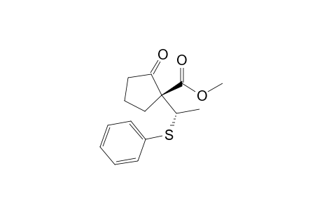 Methyl 2-oxo-1-(1'-phenylthioethyl)cyclopentanecarboxylate