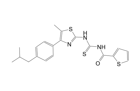 N-[4-(4-isobutylphenyl)-5-methyl-1,3-thiazol-2-yl]-N'-(2-thienylcarbonyl)thiourea