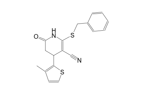 3-pyridinecarbonitrile, 1,4,5,6-tetrahydro-4-(3-methyl-2-thienyl)-6-oxo-2-[(phenylmethyl)thio]-