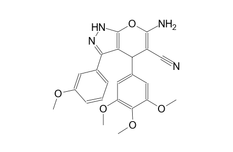 6-amino-3-(3-methoxyphenyl)-4-(3,4,5-trimethoxyphenyl)-1,4-dihydropyrano[2,3-c]pyrazole-5-carbonitrile