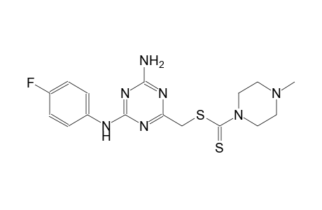 [4-amino-6-(4-fluoroanilino)-1,3,5-triazin-2-yl]methyl 4-methyl-1-piperazinecarbodithioate