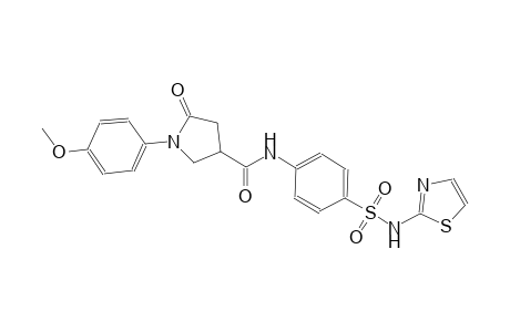 3-pyrrolidinecarboxamide, 1-(4-methoxyphenyl)-5-oxo-N-[4-[(2-thiazolylamino)sulfonyl]phenyl]-
