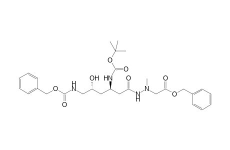 Benzyl [(3R,5R)-6-Benzyloxycarbonylamino-3-tert-butoxycarbonylamino-5-hydroxyhexanoyl-1-methylhydrazino]acetate