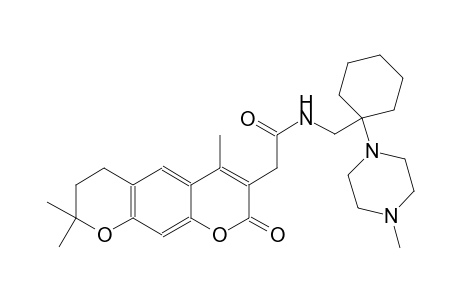N-((1-(4-methylpiperazin-1-yl)cyclohexyl)methyl)-2-(4,8,8-trimethyl-2-oxo-2,6,7,8-tetrahydropyrano[3,2-g]chromen-3-yl)acetamide