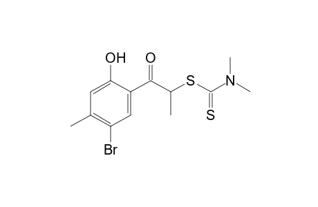 5'-bromo-2'-hydroxy-2-mercapto-4'-methylpropiophenone, 2-(dimethyldithiocarbamate)