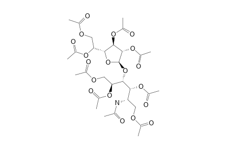 2-ACETAMIDO-2-DEOXY-4-O-BETA-D-GALACTOFURANOSYLGLUCITOL-PERACETATE