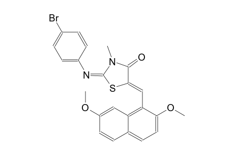 (2E,5Z)-2-[(4-bromophenyl)imino]-5-[(2,7-dimethoxy-1-naphthyl)methylene]-3-methyl-1,3-thiazolidin-4-one
