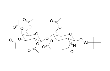Heptaacetyl-beta-D-galactopyranosyl-(1-4)-beta-D-tert.-butyldimethylsilyl-2-amino-glucopyranoside