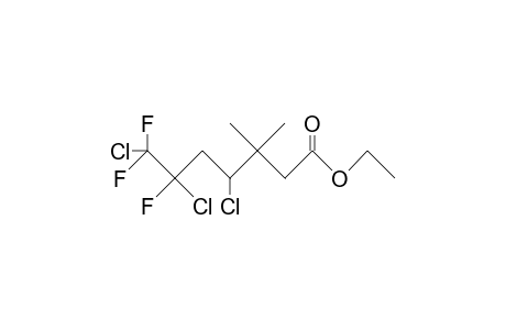 3,3-Dimethyl-4,6,7(diast.A)-trichloro-6,7,7-trifluoro-heptanoic acid, ethyl ester