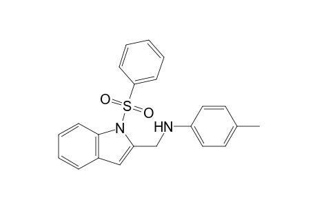 N-{[1'-(Phenylsulfonyl)indol-2'-yl]methyl}-p-toluidine