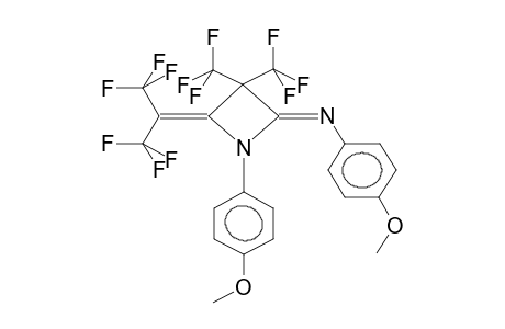 1-PARA-METHOXYPHENYL-2-(PARA-METHOXYPHENYLIMINO)-3,3-BIS(TRIFLUOROMETHYL)-4-HEXAFLUOROISOPROPYLIDENEAZETIDINE