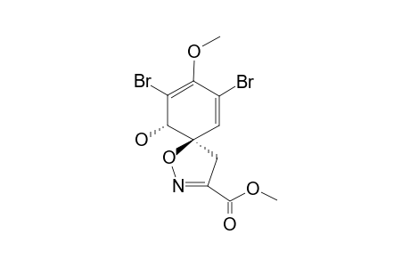 (5S,10R)-METHYL-7,9-DIBROMO-10-HYDROXY-8-METHOXY-1-OXA-2-AZASPIRO-[4.5]-DECA-2,6,8-TRIENE-3-CARBOXYLATE