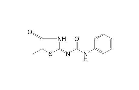 1-(5-METHYL-4-OXO-2-THIAZOLIDINYLIDENE)-3-PHENYLUREA