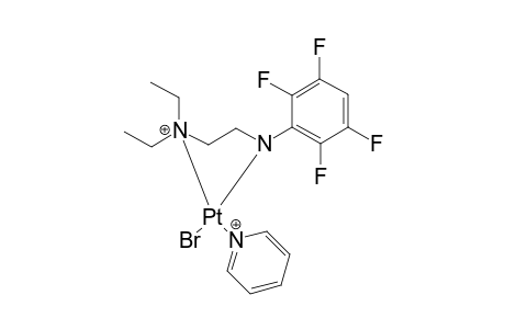 b-Bromo-c(N),d(N')-[N,N-Diethyl-N'-(2,3,5,6-tetrafluorophenyl)ethane-1,2-diaminato(1-)]-a-pyridineplatinum(II)