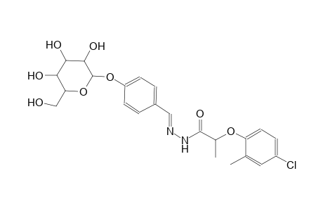 propanoic acid, 2-(4-chloro-2-methylphenoxy)-, 2-[(E)-[4-(beta-D-glucopyranosyloxy)phenyl]methylidene]hydrazide