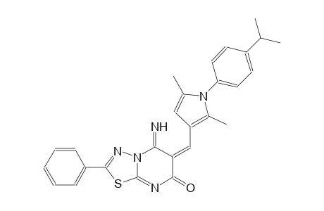 (6E)-5-imino-6-{[1-(4-isopropylphenyl)-2,5-dimethyl-1H-pyrrol-3-yl]methylene}-2-phenyl-5,6-dihydro-7H-[1,3,4]thiadiazolo[3,2-a]pyrimidin-7-one