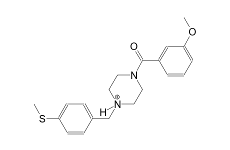 1-(3-methoxybenzoyl)-4-[4-(methylsulfanyl)benzyl]piperazin-4-ium