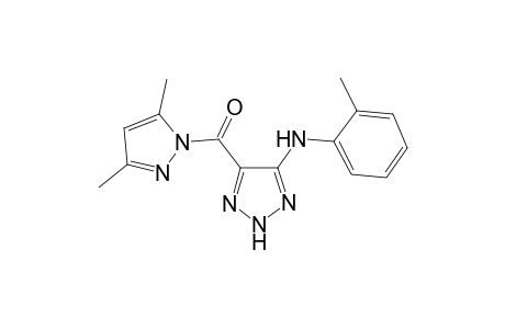 (3,5-Dimethyl-1H-pyrazol-1-yl)-[5-(o-tolylamino)-2H-1,2,3-triazol-4-yl]methanone