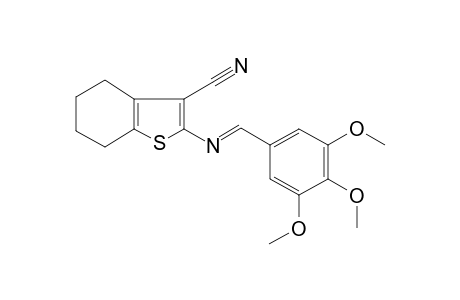 2-[(E)-(3,4,5-trimethoxybenzylidene)amino]-4,5,6,7-tetrahydrobenzothiophene-3-carbonitrile