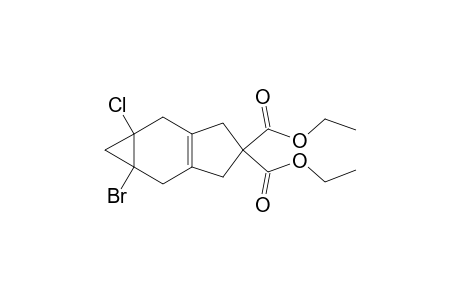 Diethyl 1a-bromo-6a-chloro-1,2,4,5,6,6a-hexahydro-1H,3H-cycloprop[f]indene-4,4-dicarboxylate