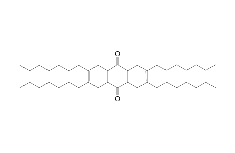 2,3,6,7-tetra-n-0heptyl-1,4,5,8,4a,8a,9a,10a-octahydro-9,10-anthraquinone