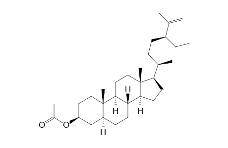 Stigmast-25-en-3-ol, acetate, (3.beta.,5.alpha.,24S)-