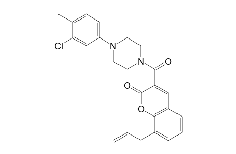 3-[4-(3-chloranyl-4-methyl-phenyl)piperazin-1-yl]carbonyl-8-prop-2-enyl-chromen-2-one