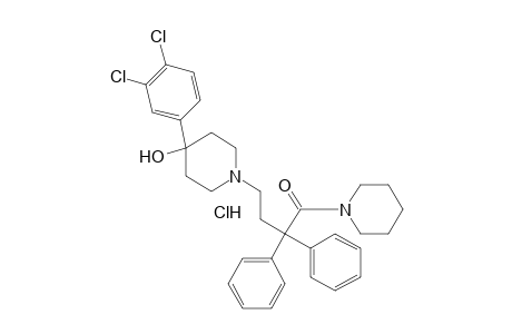 4-(3,4-dichlorophenyl)-1-(3,3-diphenyl-4-oxo-4-piperidinobutyl)-4-piperidinol, monohydrochloride