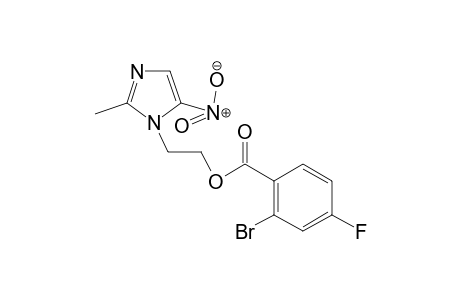 2-(2-Methyl-5-nitro-1H-imidazol-1-yl)ethyl 2-bromo-4-fluorobenzoate