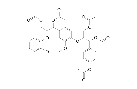 1-[1-(4-Hydroxyphenyl)-1,3-dihydroxyprop-2-yloxy]-4-[1,3-dihydroxy-2-(2-methoxyphenoxy)propyl]-2-methoxybenzene peracetate