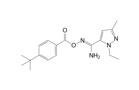 O-(p-tert-butylbenzoyl)-1-ethyl-3-methylpyrazole-5-carboxamidoxime