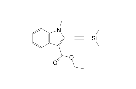 1-Methyl-2-(2-trimethylsilylethynyl)-3-indolecarboxylic acid ethyl ester