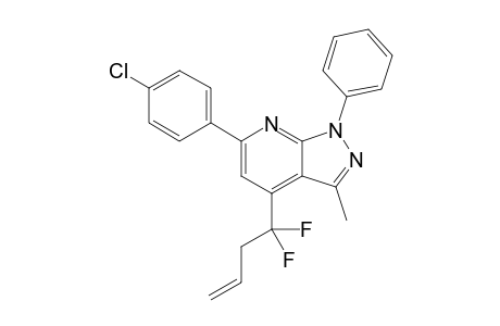 4-(1,1-Difluorobut-3-enyl)-3-methyl-6-(4-chlorophenyl)-1-phenyl-1H-pyrazolo[3,4-b]pyridine