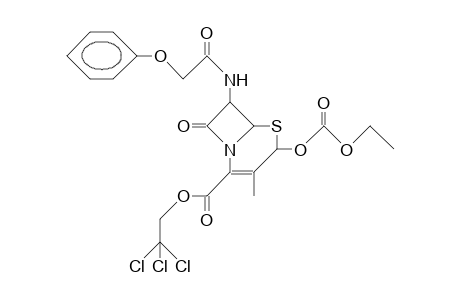2,2,2-Trichloroethyl 2b-ethoxycarbonyloxy-3-methyl-7b-phenoxyacetamido-ceph-3-em-4-carboxylate