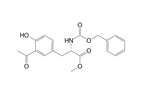 (2S)-3-(3-acetyl-4-hydroxy-phenyl)-2-(benzyloxycarbonylamino)propionic acid methyl ester