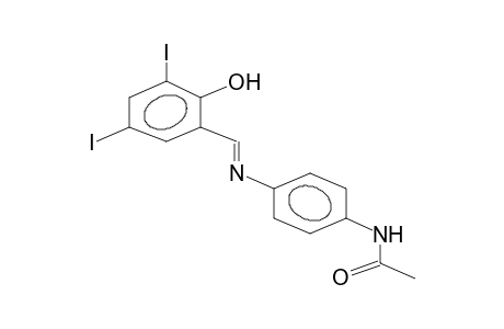 N-acetyl-4-(2-hydroxy-3,5-diiodobenzylideneamino)aniline