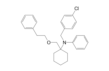 N-[(PHENYLETHYLOXY)-METHYL-CYCLOHEXYL]-N-(4-CHLORO-BENZYL)-BENZENAMINE