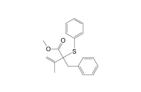 Benzenepropanoic acid, .alpha.-(1-methylethenyl)-.alpha.-(phenylthio)-, methyl ester