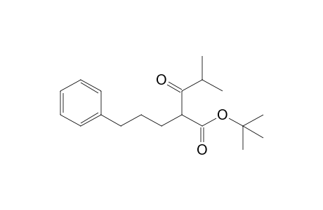 t-Butyl 4-methyl-3-oxo-2-(3'-phenylpropyl)-pentanoate