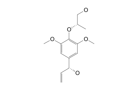 MYRISLIGNANOMETIN-D;(2-S,7'-R)-2-[4-(1-HYDROXYALLYL)-2,6-DIMETHOXYPHENOXY]-1-PROPANOL
