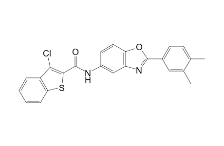 3-Chloranyl-N-[2-(3,4-dimethylphenyl)-1,3-benzoxazol-5-yl]-1-benzothiophene-2-carboxamide