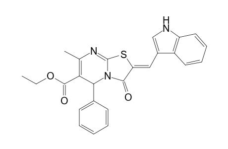 ethyl (2Z)-2-(1H-indol-3-ylmethylene)-7-methyl-3-oxo-5-phenyl-2,3-dihydro-5H-[1,3]thiazolo[3,2-a]pyrimidine-6-carboxylate