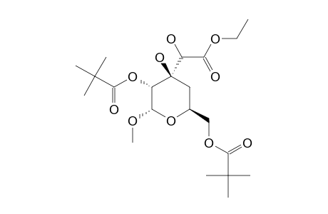 METHYL-4-DEOXY-3-C-[(R)-(ETHOXYCARBONYL)-HYDROXYMETHYL]-2,6-DI-O-PIVALOYL-ALPHA-D-XYLOHEXOPYRANOSIDE