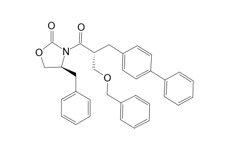 (4S)-4-Benzyl-3-[(2R)-3-(benzyloxy)-2-([1,1'-biphenyl-4-yl]methyl)propanoyl]-1,3-oxazolidin-2-one