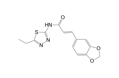 (2E)-3-(1,3-benzodioxol-5-yl)-N-(5-ethyl-1,3,4-thiadiazol-2-yl)-2-propenamide