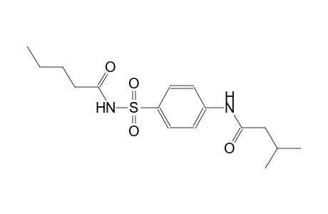 3-methyl-N-{4-[(pentanoylamino)sulfonyl]phenyl}butanamide